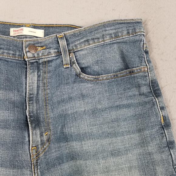 Levi Strauss Signature Jeans Mens 36x30 Straight Leg Stretch Denim Waterless - Picture 4 of 16